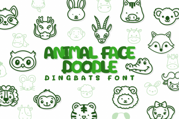 Animal Face Doodle Font