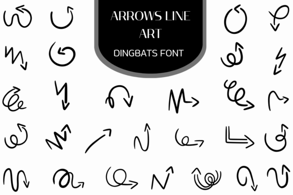 Arrows Line Art: A Font for Polished Branding