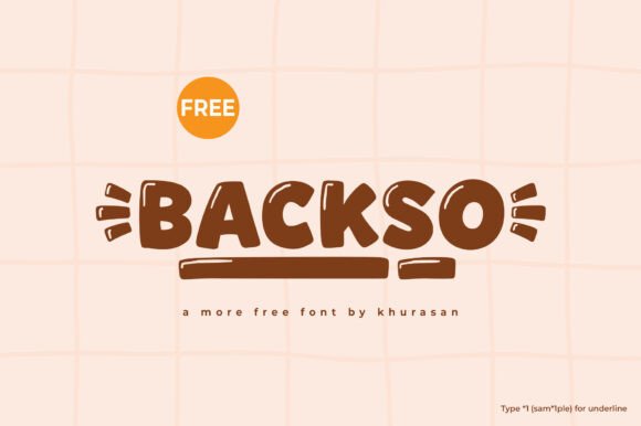 Backso: A Cute Display Font for Creative Projects