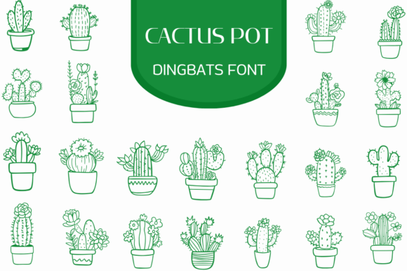 Cactus Pot Font: A Creative Touch