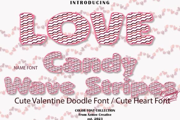 Candy Wave Stripes Font for Business