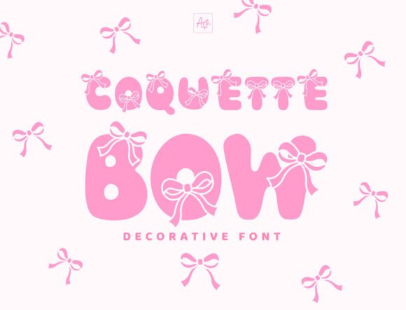 Coquette Bow Font for Web Design
