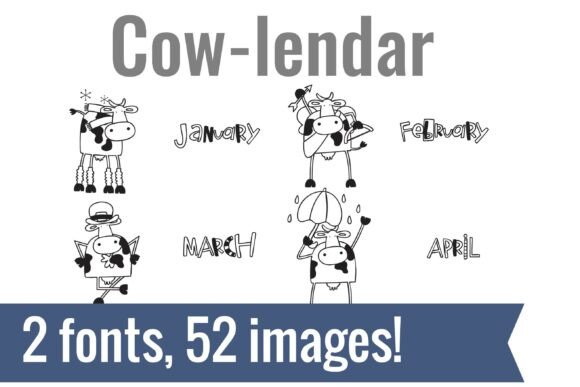 Cow-lendar Dingbats Font