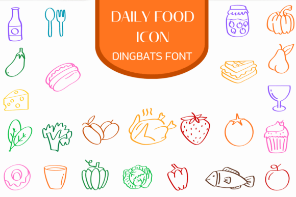 Daily Food Icons Font