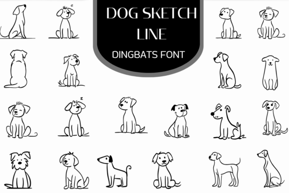 Dog Sketch Line: A Canine-Centric Font for Creative Projects