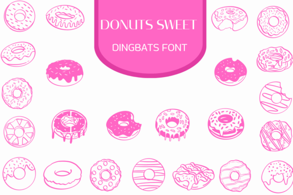 Donuts Sweet: A Cute Dingbats Font