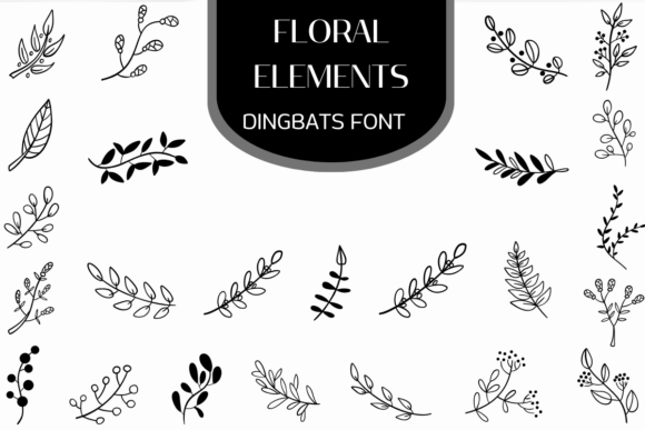 Floral Elements Font for Business