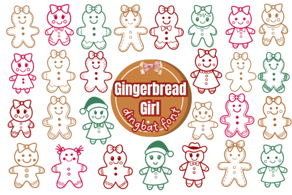 Gingerbread Girl Font for Festive Crafts