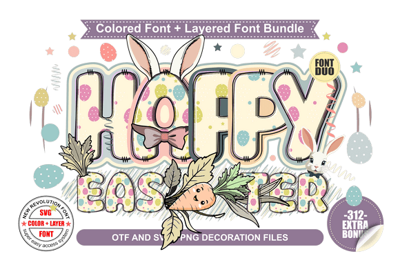 Happy Easter Font for Creative Projects