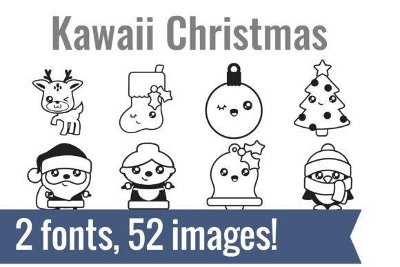 Kawaii Christmas Dingbats: A Font for Festive Impact