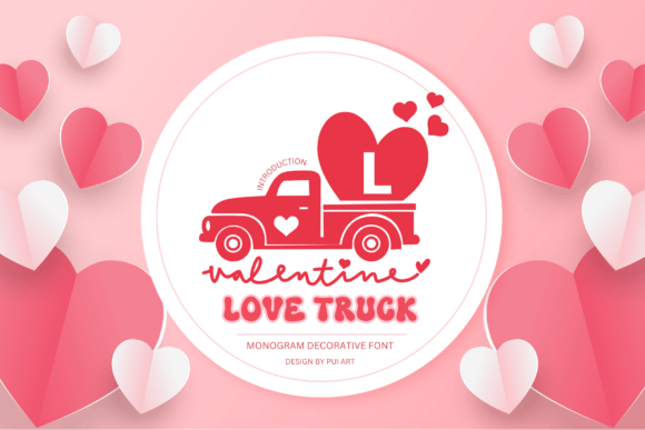 Love Truck Monogram Font