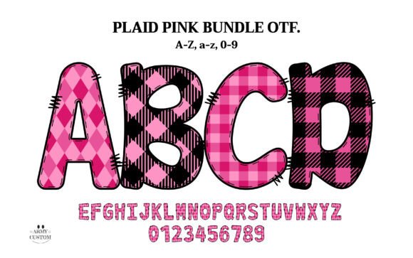 Plaid Pink Font for Bold Branding