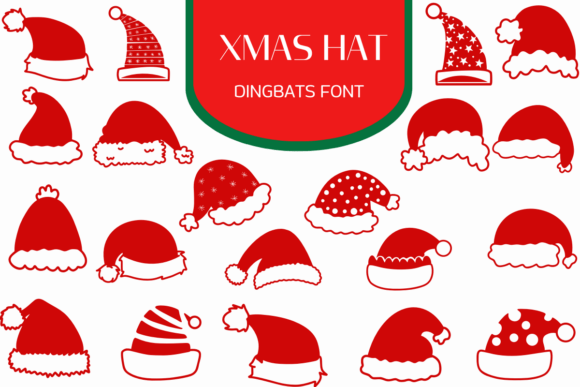 Xmas Hat Font for Festive Branding